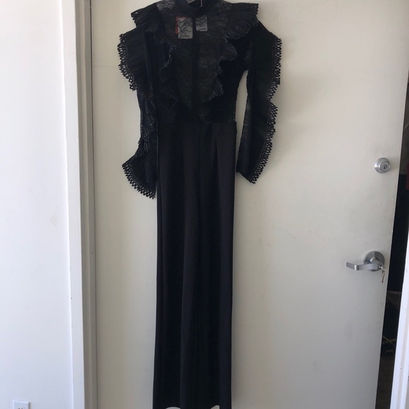 Black Long Sleeve Jumpsuit - Picture 1 of 4